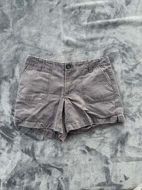 Old Navy Women's Grey Cotton Utility Y2K Shorts